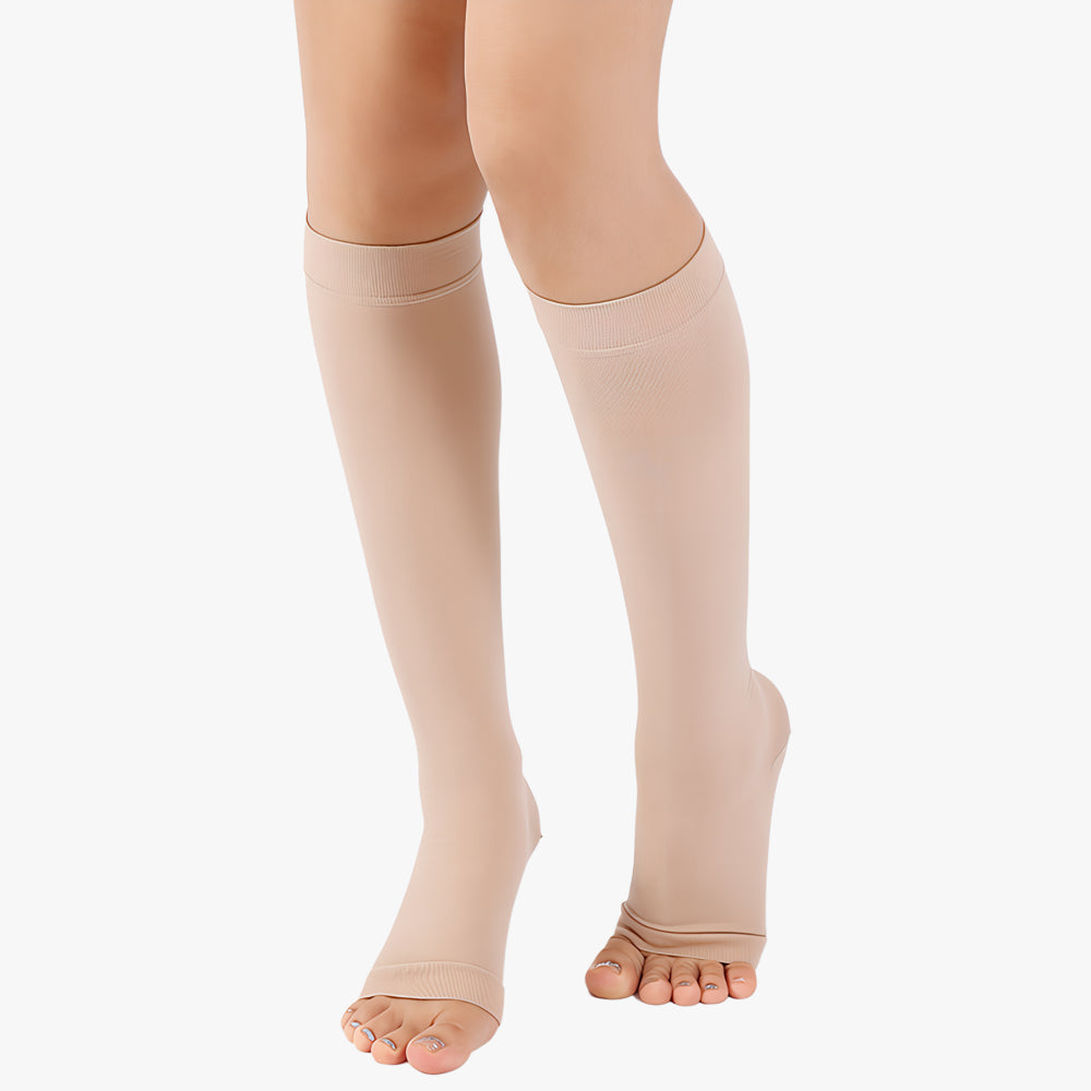 Chaussettes de contention à pieds ouverts classe 2