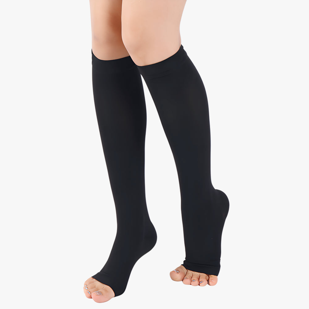 Chaussettes de contention à pieds ouverts classe 2