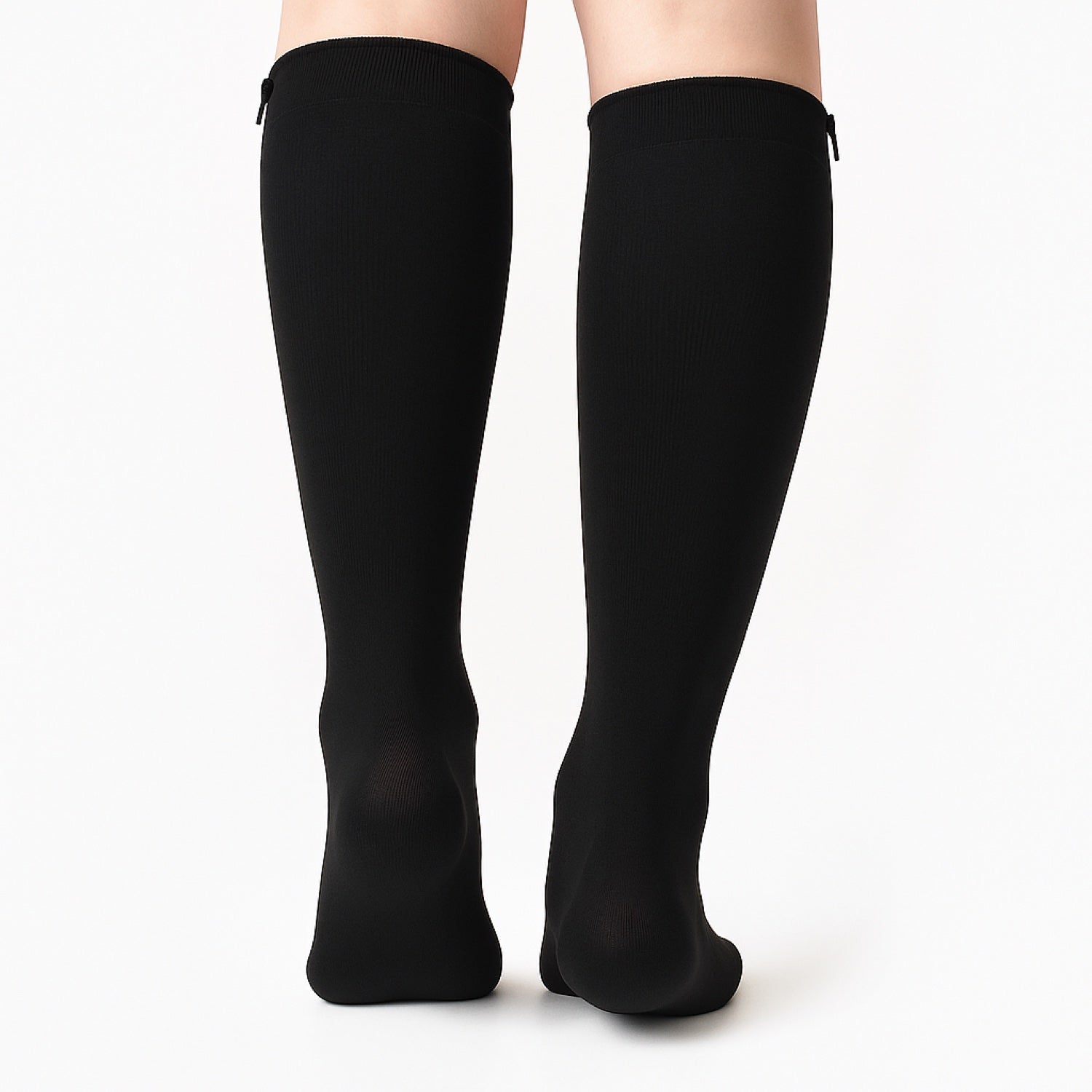 Chaussettes de contention à zip et pieds ouverts classe 2