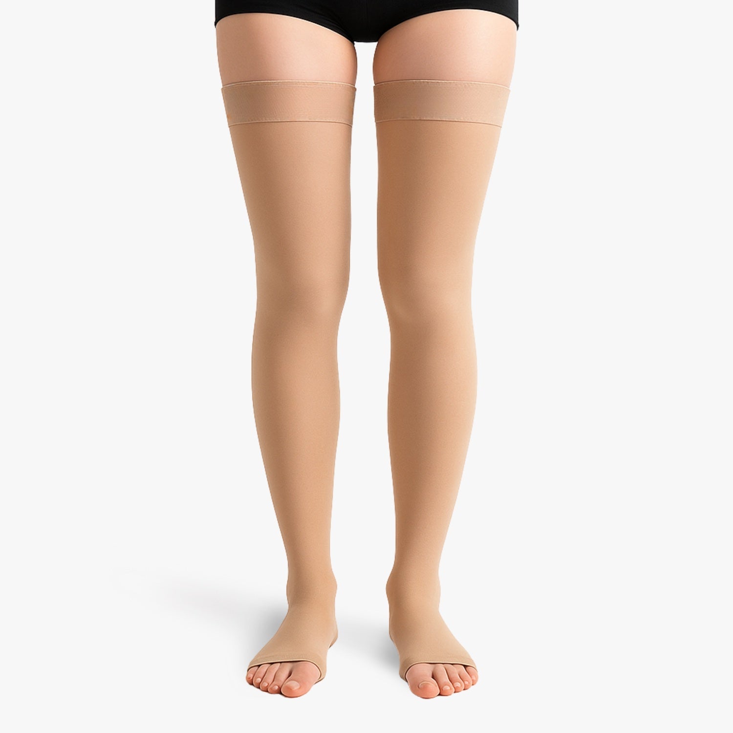 Bas de contention opaque à pieds ouverts classe 2