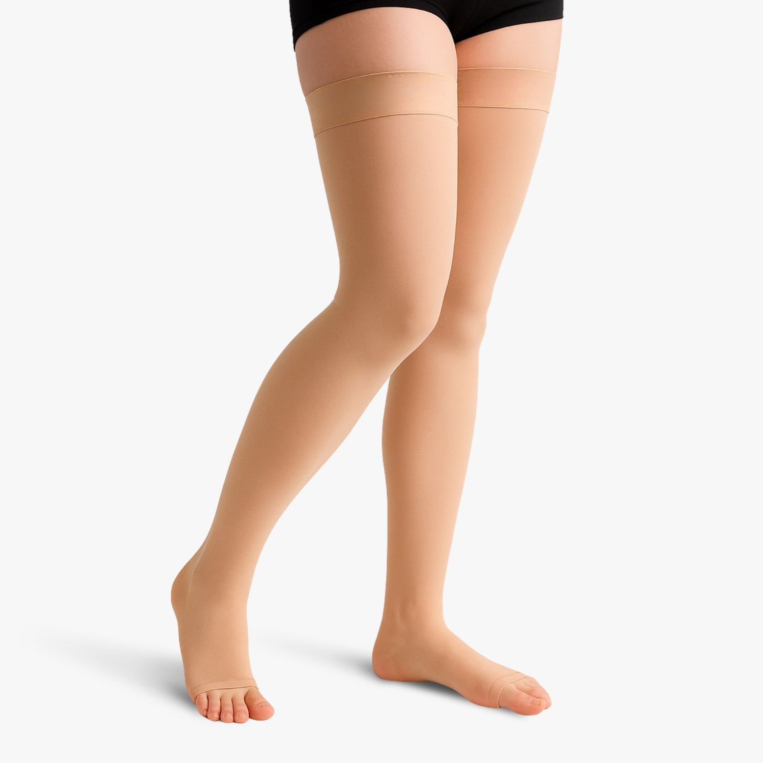 Bas de contention opaque à pieds ouverts classe 2