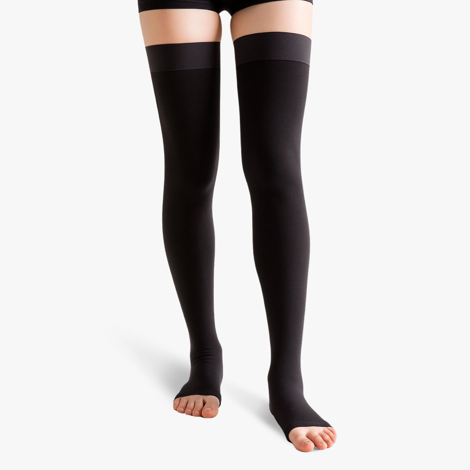 Bas de contention opaque à pieds ouverts classe 2