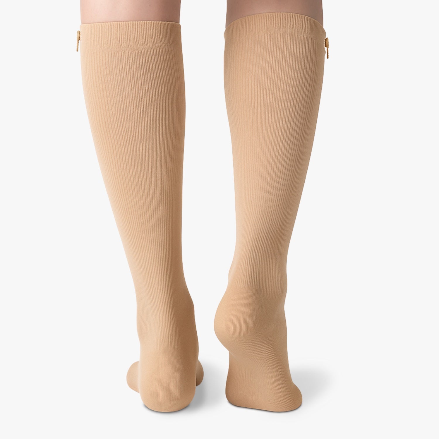 Chaussettes de contention à zip et pieds ouverts classe 2